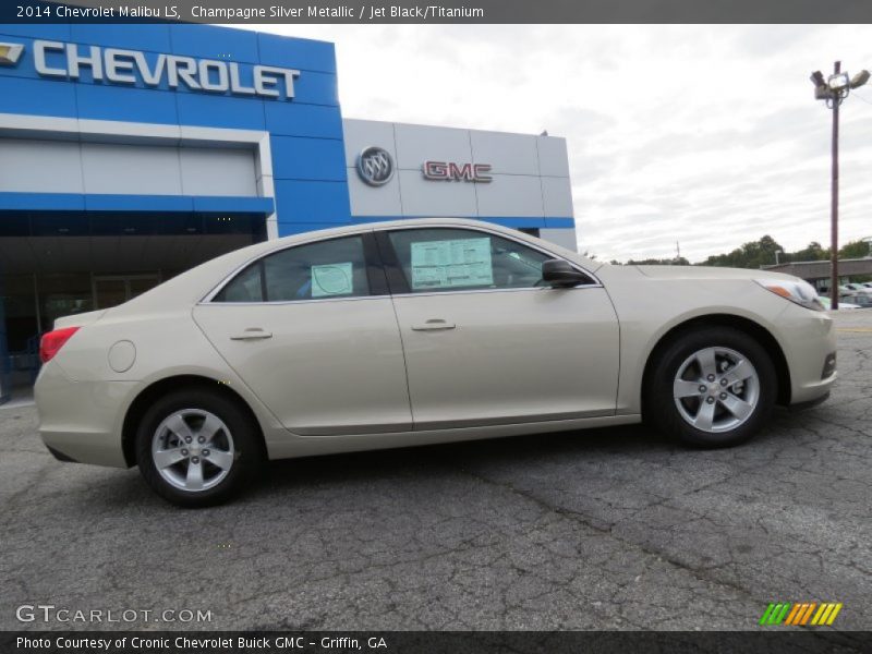 Champagne Silver Metallic / Jet Black/Titanium 2014 Chevrolet Malibu LS