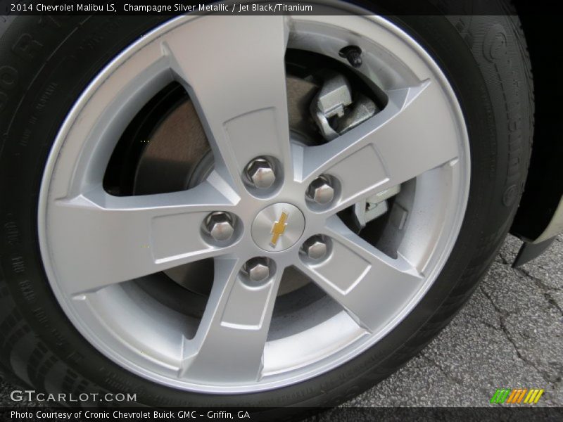 Champagne Silver Metallic / Jet Black/Titanium 2014 Chevrolet Malibu LS