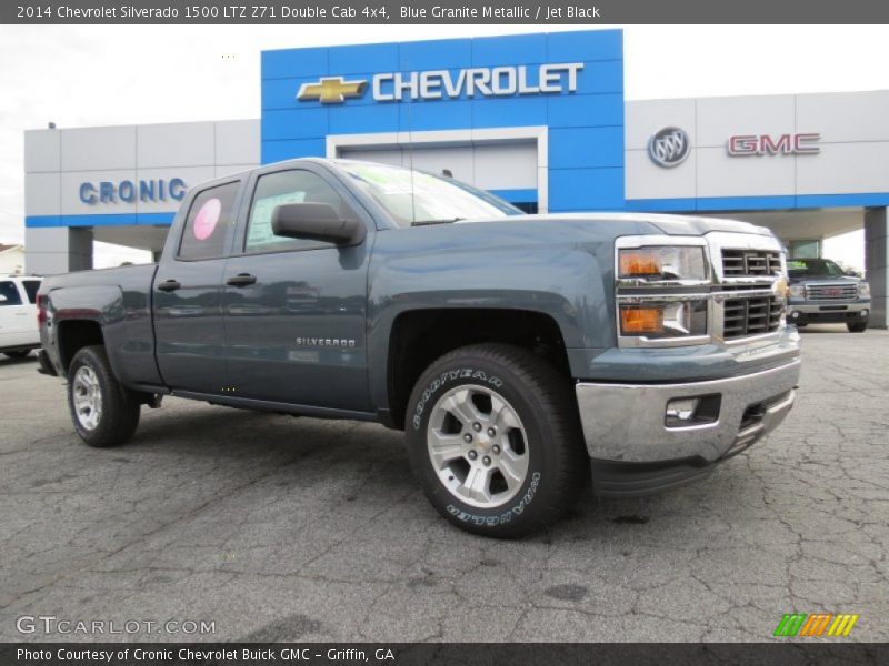 Blue Granite Metallic / Jet Black 2014 Chevrolet Silverado 1500 LTZ Z71 Double Cab 4x4
