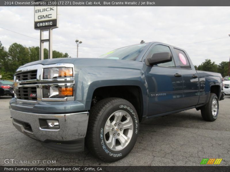 Blue Granite Metallic / Jet Black 2014 Chevrolet Silverado 1500 LTZ Z71 Double Cab 4x4