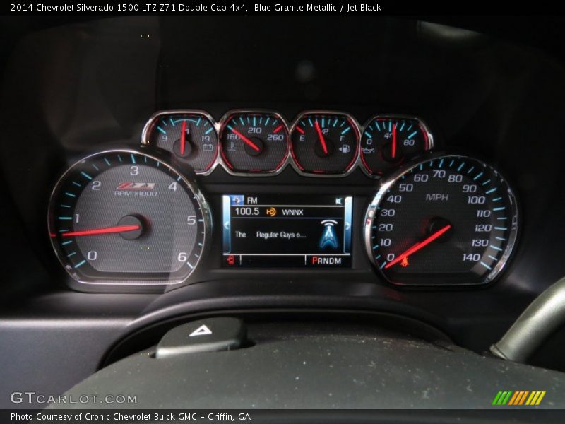 Blue Granite Metallic / Jet Black 2014 Chevrolet Silverado 1500 LTZ Z71 Double Cab 4x4