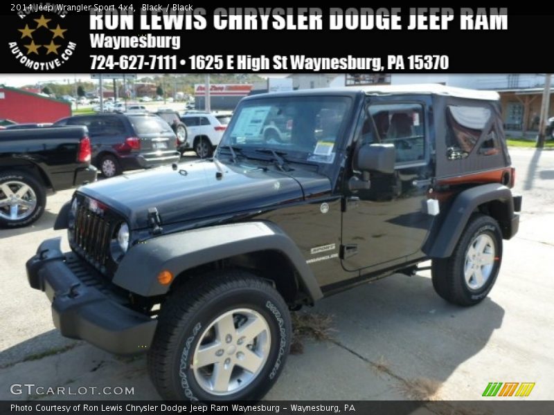 Black / Black 2014 Jeep Wrangler Sport 4x4