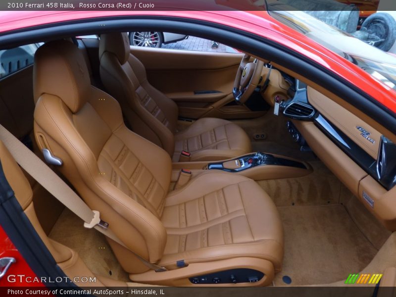 Front Seat of 2010 458 Italia