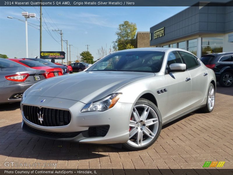 Grigio Metallo (Silver Metallic) / Nero 2014 Maserati Quattroporte S Q4 AWD