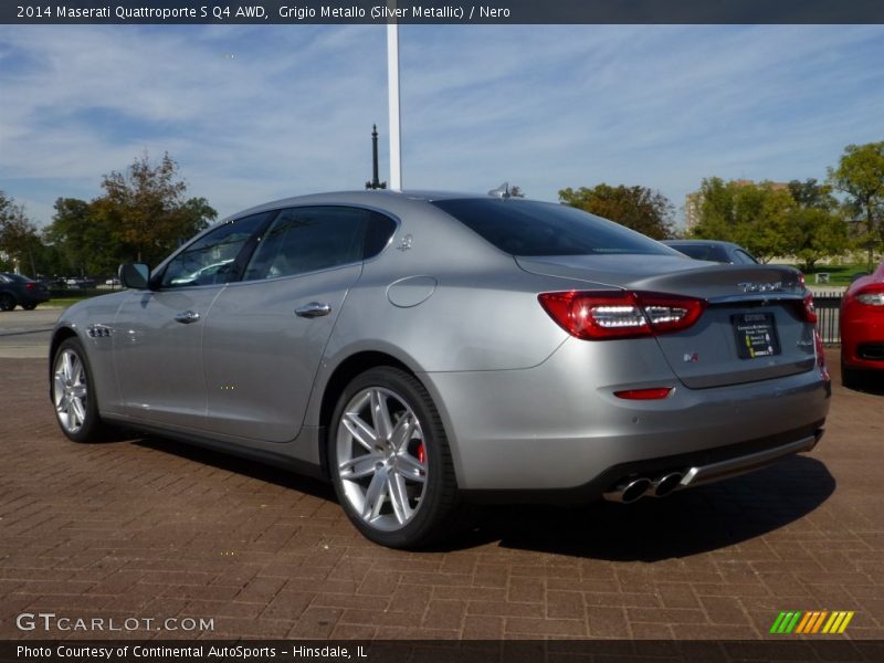 Grigio Metallo (Silver Metallic) / Nero 2014 Maserati Quattroporte S Q4 AWD
