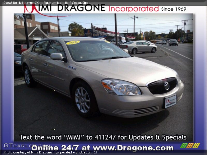 Platinum Metallic / Cocoa/Shale 2008 Buick Lucerne CXL