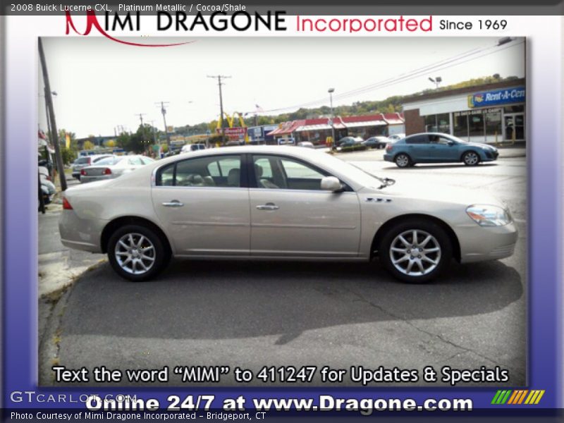 Platinum Metallic / Cocoa/Shale 2008 Buick Lucerne CXL