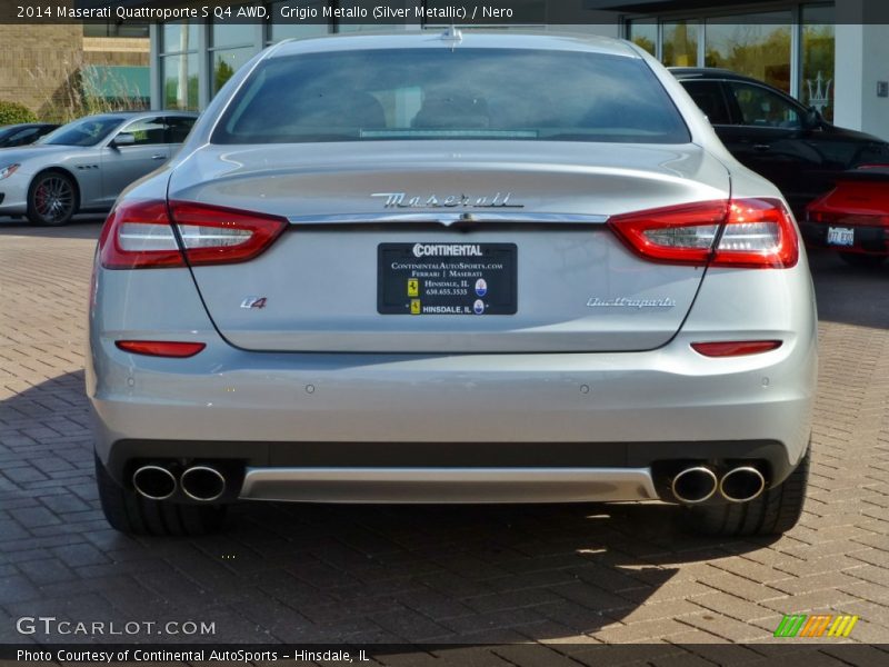 Grigio Metallo (Silver Metallic) / Nero 2014 Maserati Quattroporte S Q4 AWD