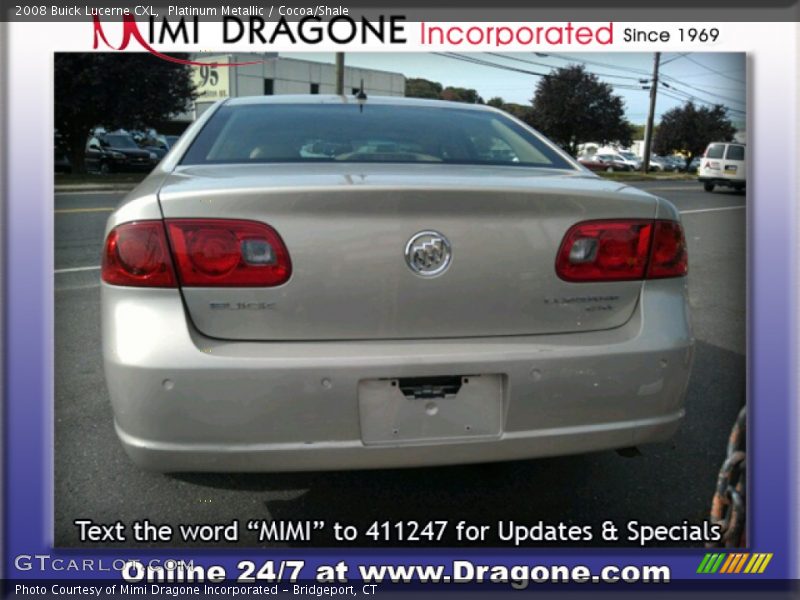 Platinum Metallic / Cocoa/Shale 2008 Buick Lucerne CXL