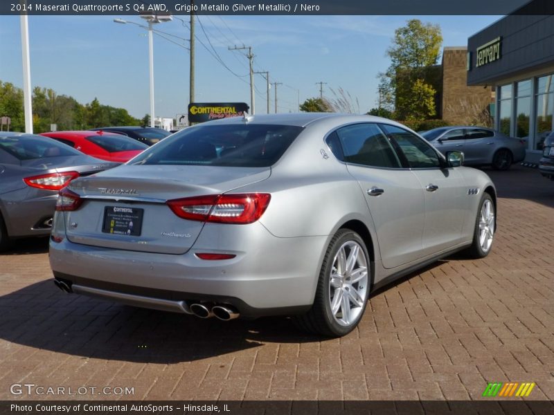 Grigio Metallo (Silver Metallic) / Nero 2014 Maserati Quattroporte S Q4 AWD