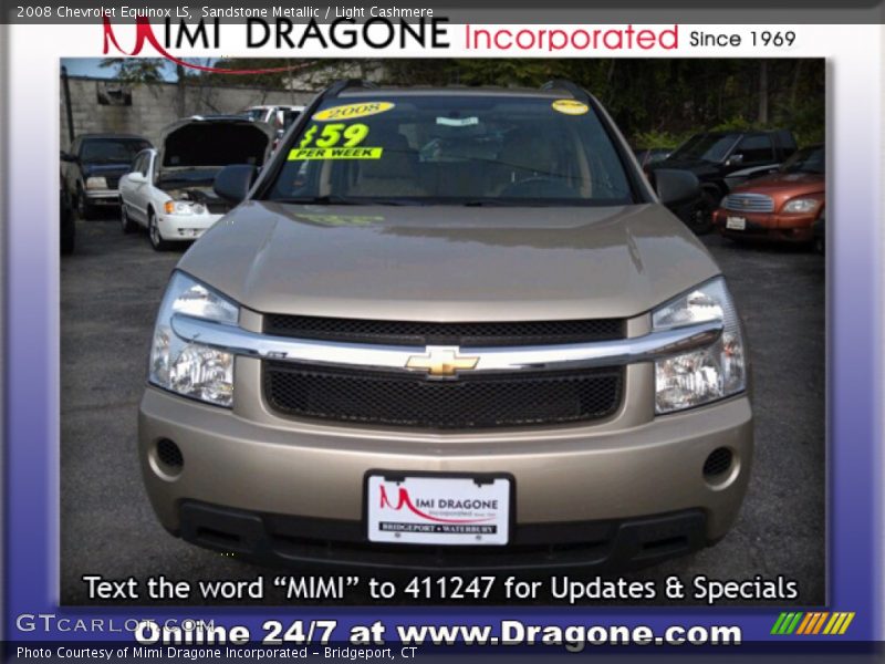 Sandstone Metallic / Light Cashmere 2008 Chevrolet Equinox LS