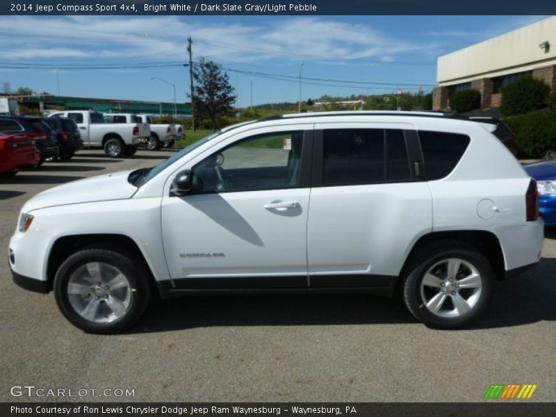 Bright White / Dark Slate Gray/Light Pebble 2014 Jeep Compass Sport 4x4