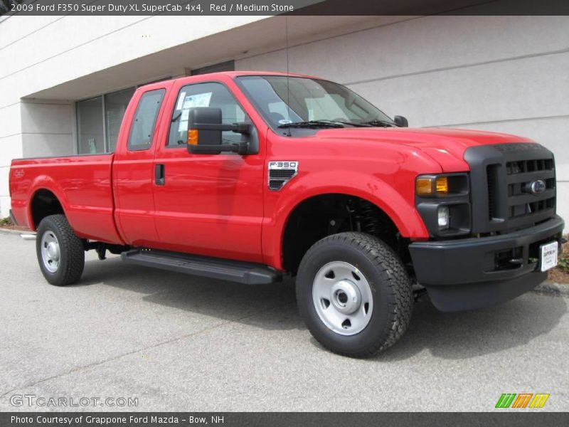 Red / Medium Stone 2009 Ford F350 Super Duty XL SuperCab 4x4