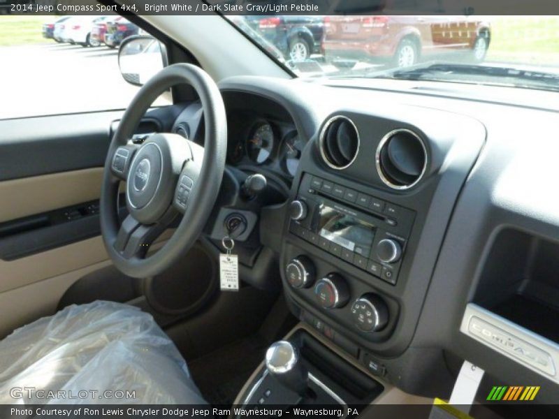 Bright White / Dark Slate Gray/Light Pebble 2014 Jeep Compass Sport 4x4