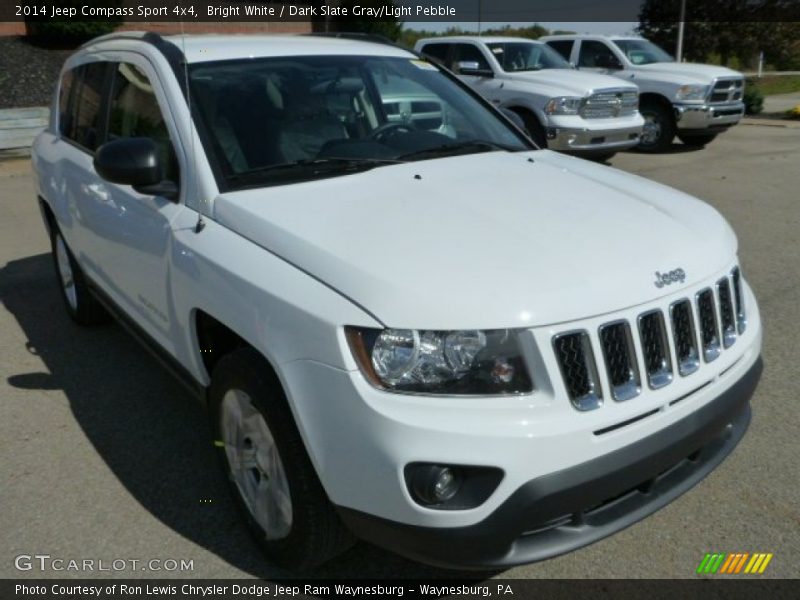 Bright White / Dark Slate Gray/Light Pebble 2014 Jeep Compass Sport 4x4