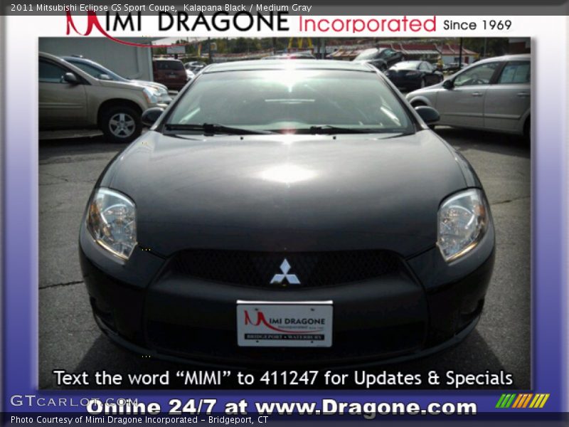 Kalapana Black / Medium Gray 2011 Mitsubishi Eclipse GS Sport Coupe