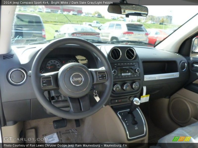 Bright White / Dark Slate Gray/Light Pebble 2014 Jeep Compass Sport 4x4