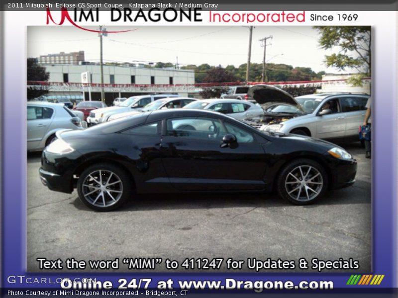 Kalapana Black / Medium Gray 2011 Mitsubishi Eclipse GS Sport Coupe