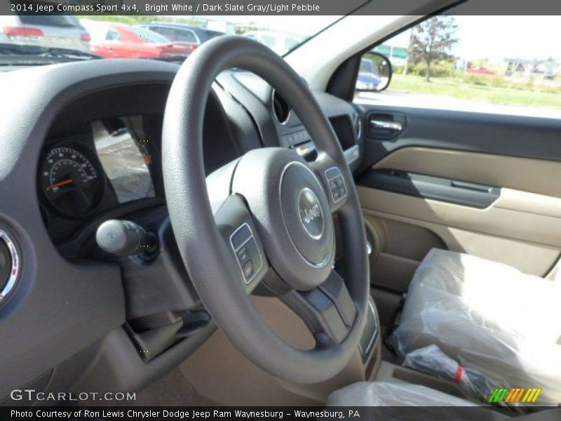Bright White / Dark Slate Gray/Light Pebble 2014 Jeep Compass Sport 4x4