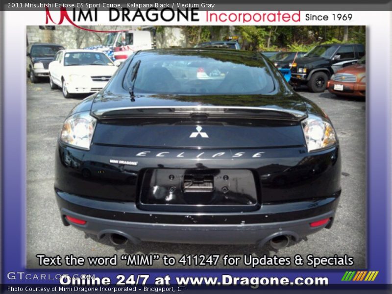 Kalapana Black / Medium Gray 2011 Mitsubishi Eclipse GS Sport Coupe
