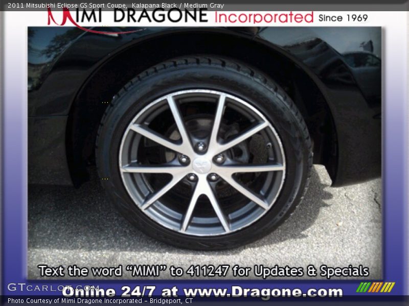 Kalapana Black / Medium Gray 2011 Mitsubishi Eclipse GS Sport Coupe