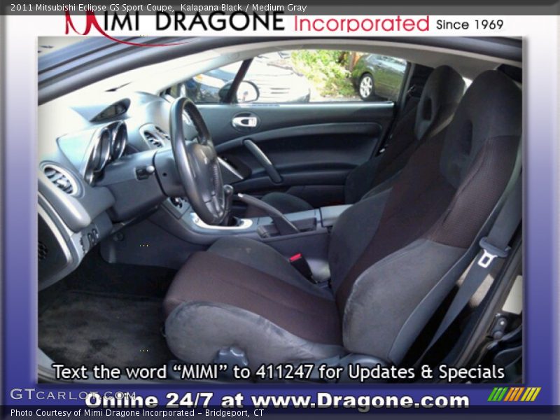 Kalapana Black / Medium Gray 2011 Mitsubishi Eclipse GS Sport Coupe