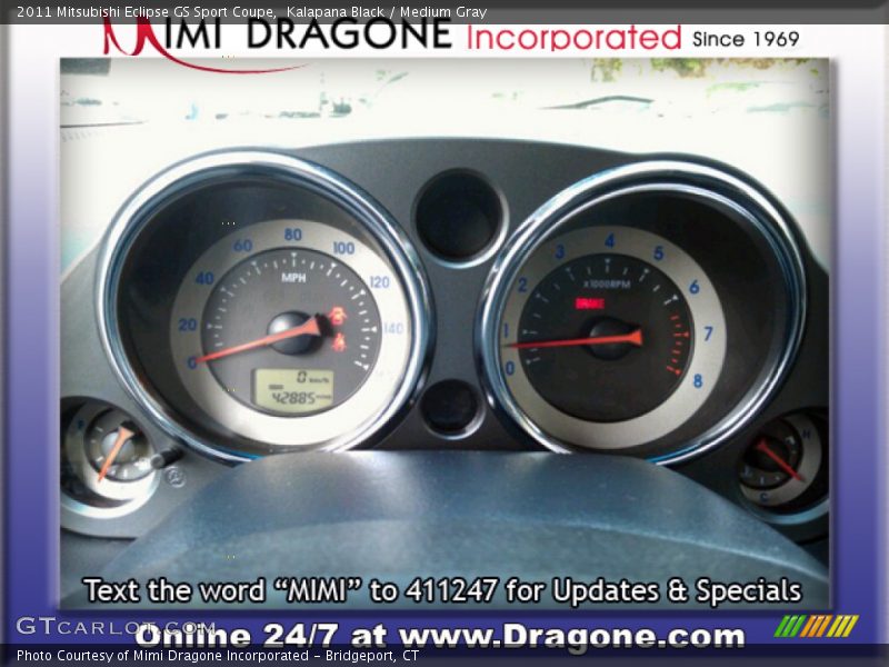 Kalapana Black / Medium Gray 2011 Mitsubishi Eclipse GS Sport Coupe