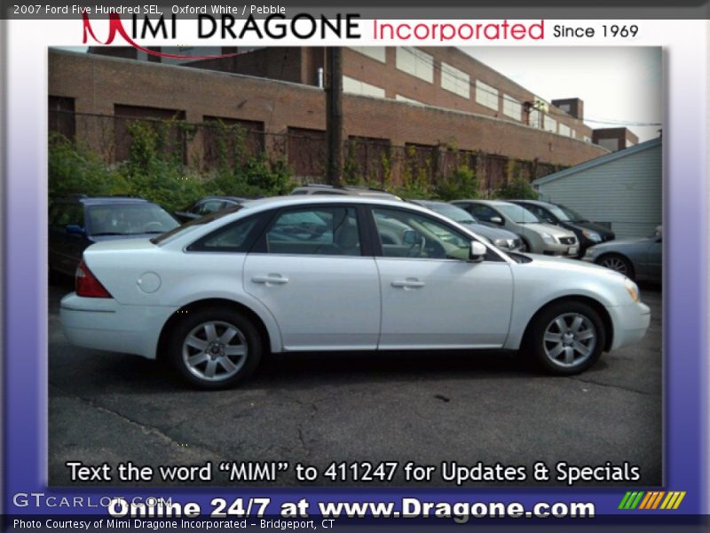 Oxford White / Pebble 2007 Ford Five Hundred SEL