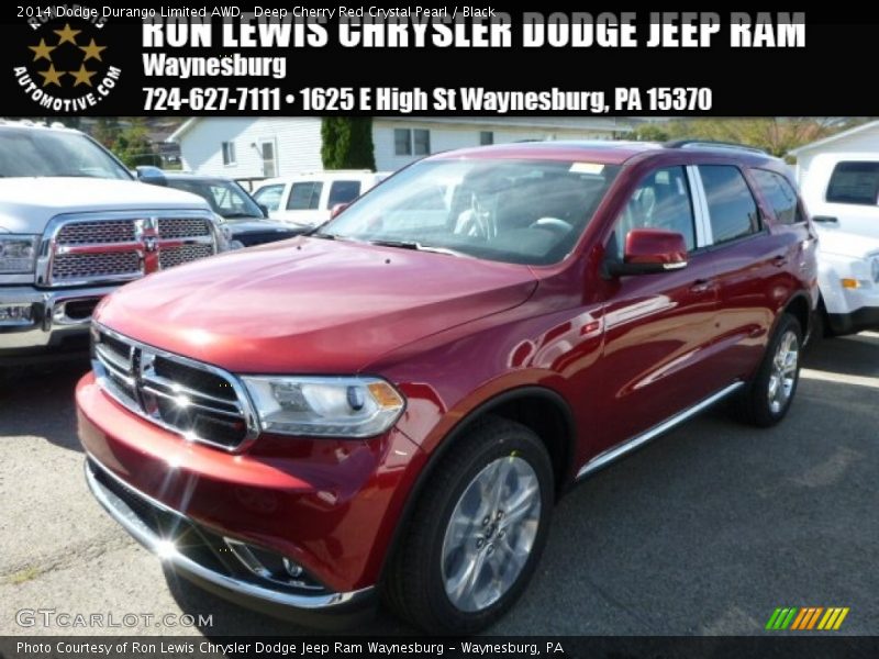 Deep Cherry Red Crystal Pearl / Black 2014 Dodge Durango Limited AWD