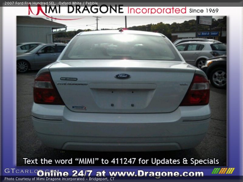 Oxford White / Pebble 2007 Ford Five Hundred SEL