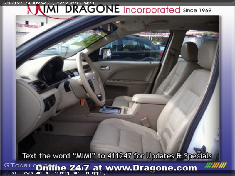 Oxford White / Pebble 2007 Ford Five Hundred SEL