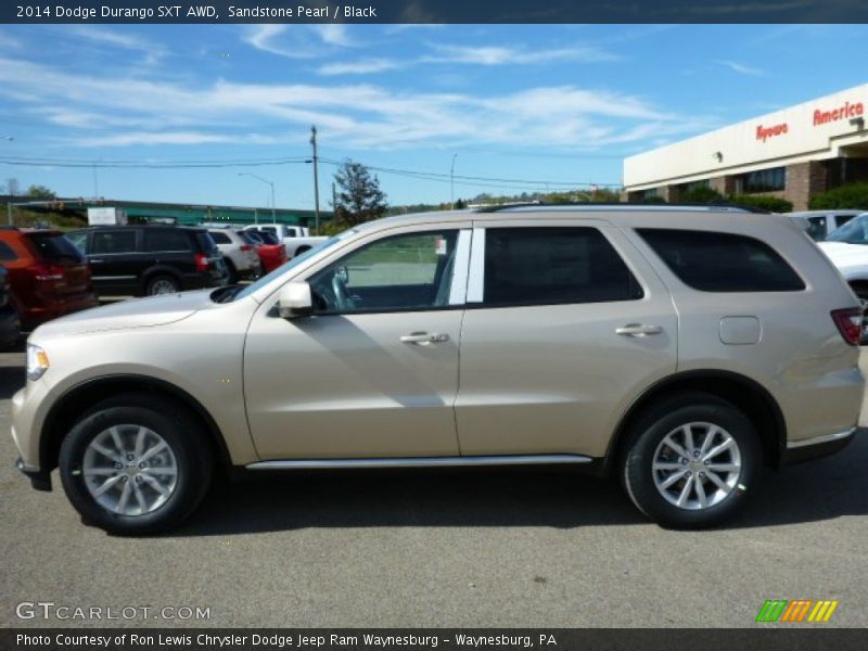 Sandstone Pearl / Black 2014 Dodge Durango SXT AWD
