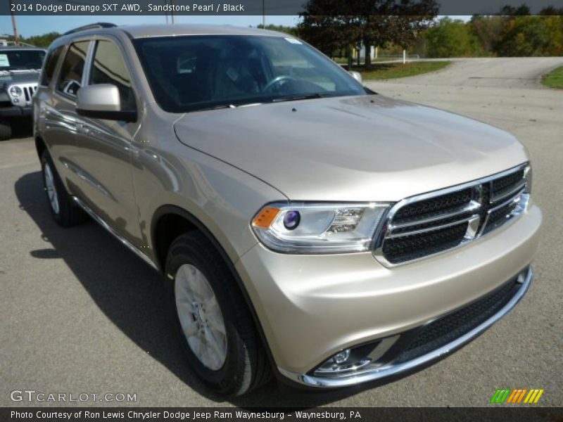 Sandstone Pearl / Black 2014 Dodge Durango SXT AWD