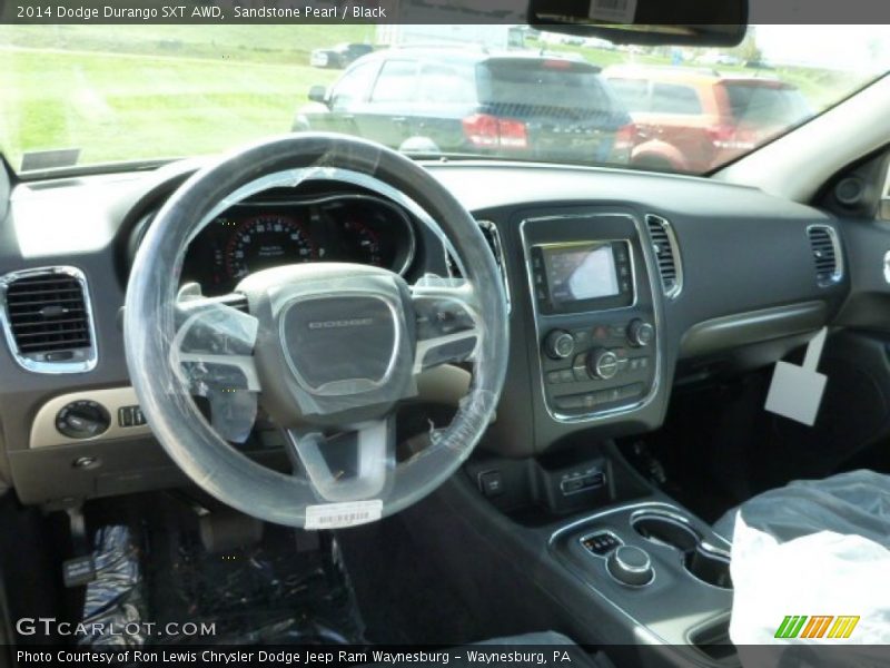 Sandstone Pearl / Black 2014 Dodge Durango SXT AWD