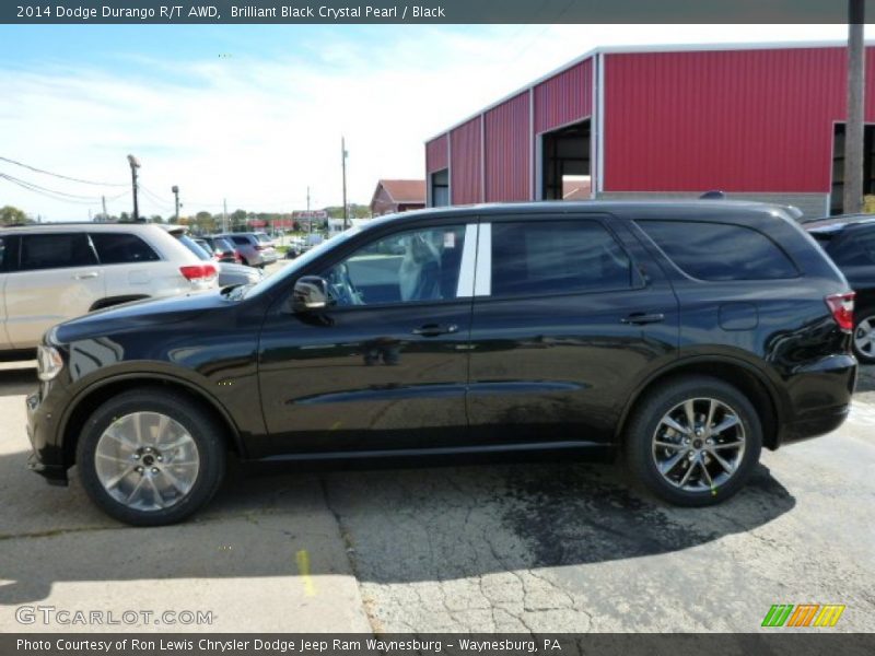 Brilliant Black Crystal Pearl / Black 2014 Dodge Durango R/T AWD