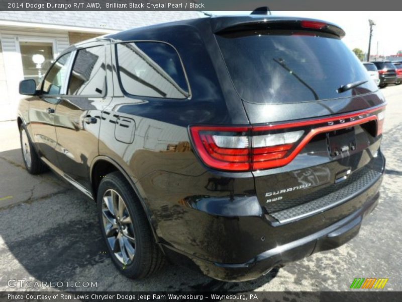 Brilliant Black Crystal Pearl / Black 2014 Dodge Durango R/T AWD