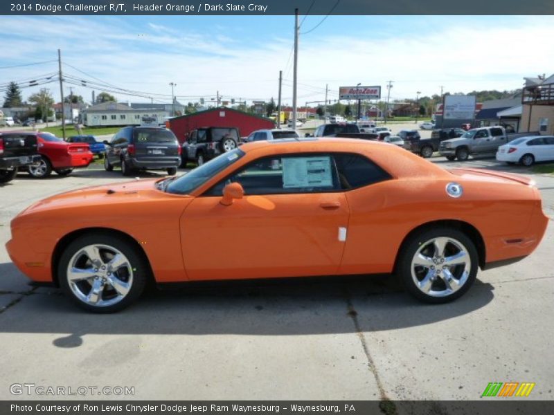 Header Orange / Dark Slate Gray 2014 Dodge Challenger R/T