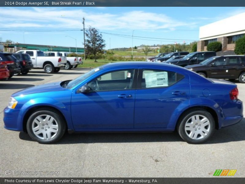 Blue Streak Pearl / Black 2014 Dodge Avenger SE