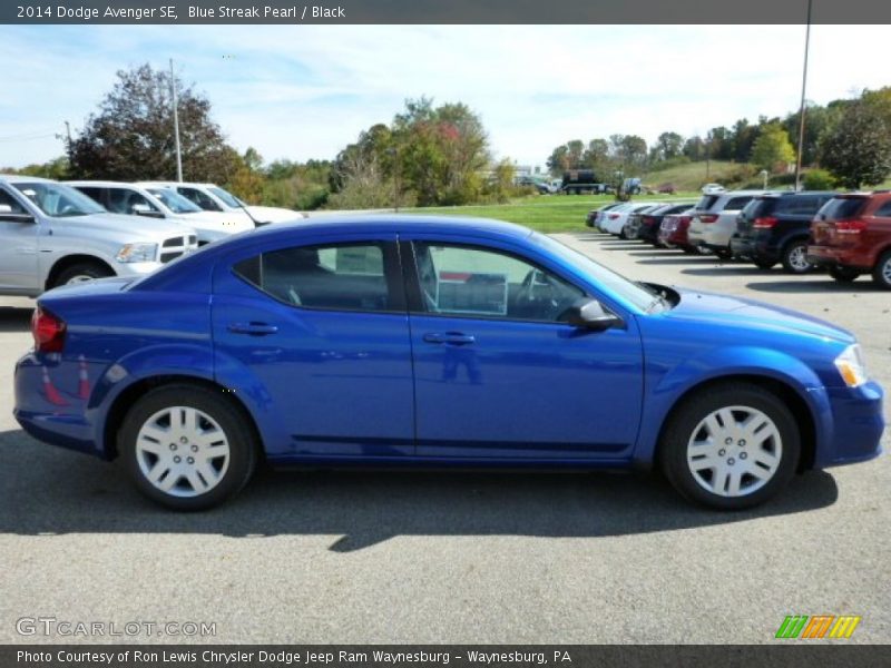Blue Streak Pearl / Black 2014 Dodge Avenger SE