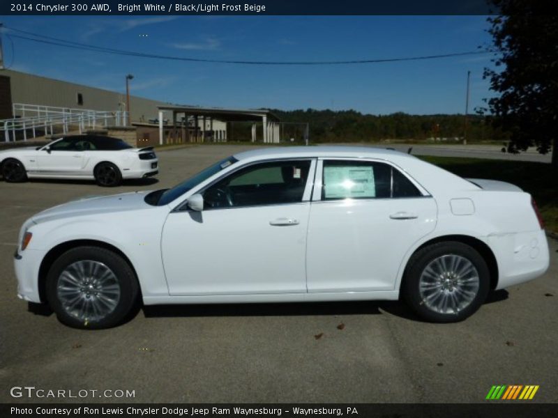 Bright White / Black/Light Frost Beige 2014 Chrysler 300 AWD