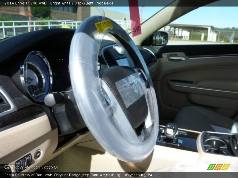 Bright White / Black/Light Frost Beige 2014 Chrysler 300 AWD