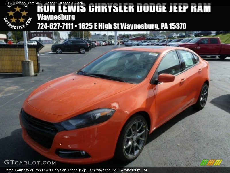 Header Orange / Black 2013 Dodge Dart SXT