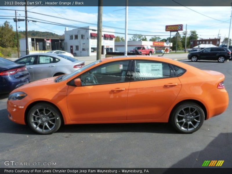Header Orange / Black 2013 Dodge Dart SXT