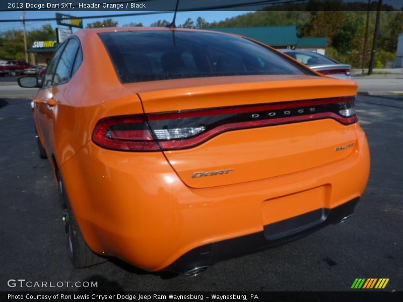 Header Orange / Black 2013 Dodge Dart SXT