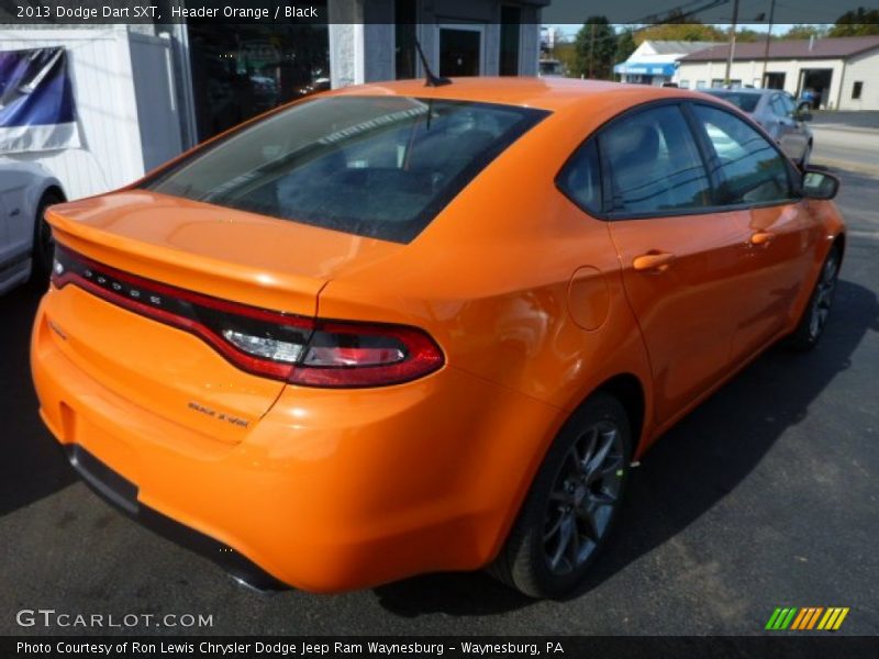 Header Orange / Black 2013 Dodge Dart SXT