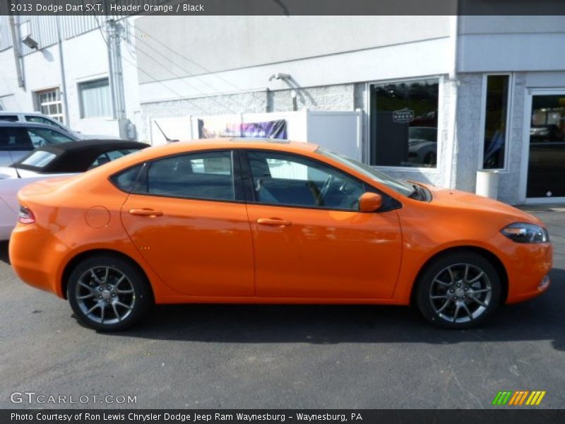 Header Orange / Black 2013 Dodge Dart SXT