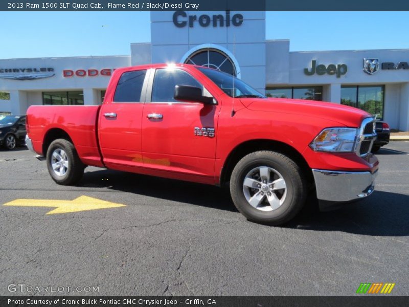 Flame Red / Black/Diesel Gray 2013 Ram 1500 SLT Quad Cab