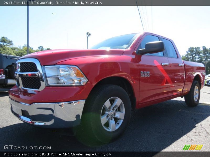 Flame Red / Black/Diesel Gray 2013 Ram 1500 SLT Quad Cab