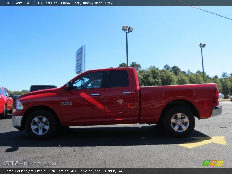 Flame Red / Black/Diesel Gray 2013 Ram 1500 SLT Quad Cab
