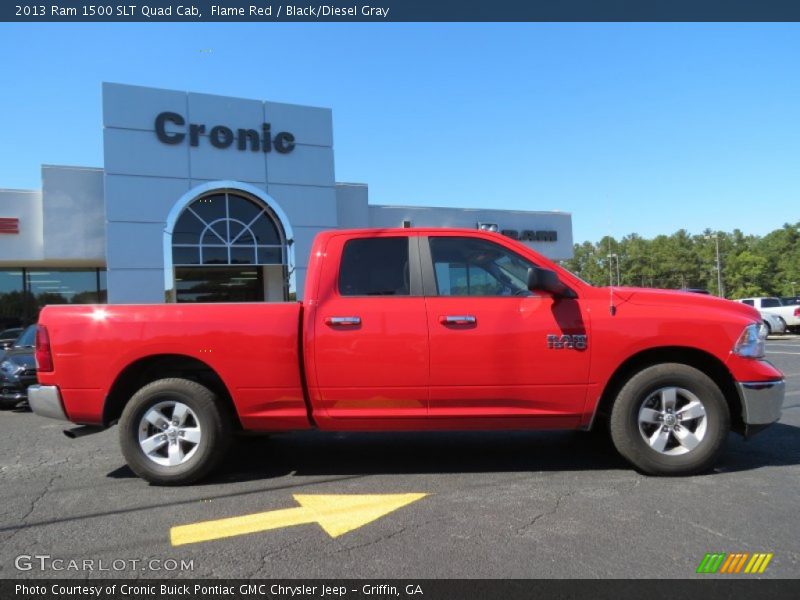 Flame Red / Black/Diesel Gray 2013 Ram 1500 SLT Quad Cab